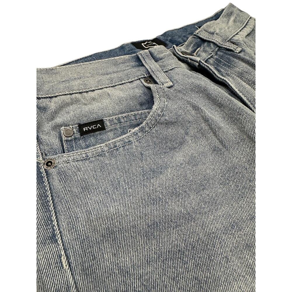 RVCA Men's Straight Jeans in Light Blue Wash - Picture 5 of 5